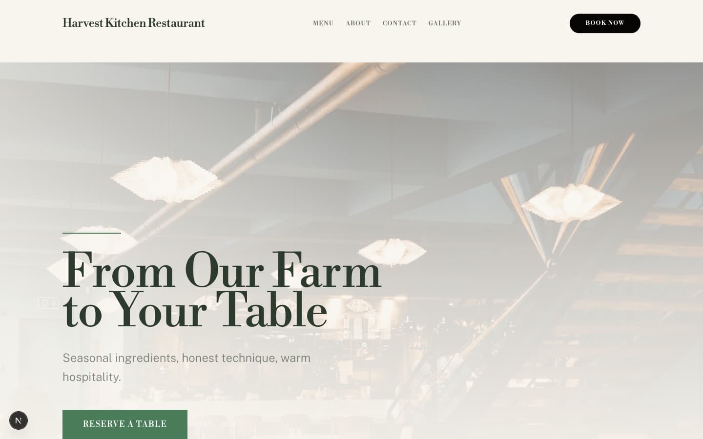 restaurant harvest kitchen